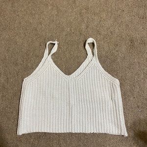 Sweater Knit crop top tank top